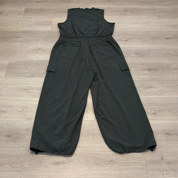 Athleta Brooklyn Utility Jumpsuit Olive Green Style 824834 14 - Picture 4 of 16